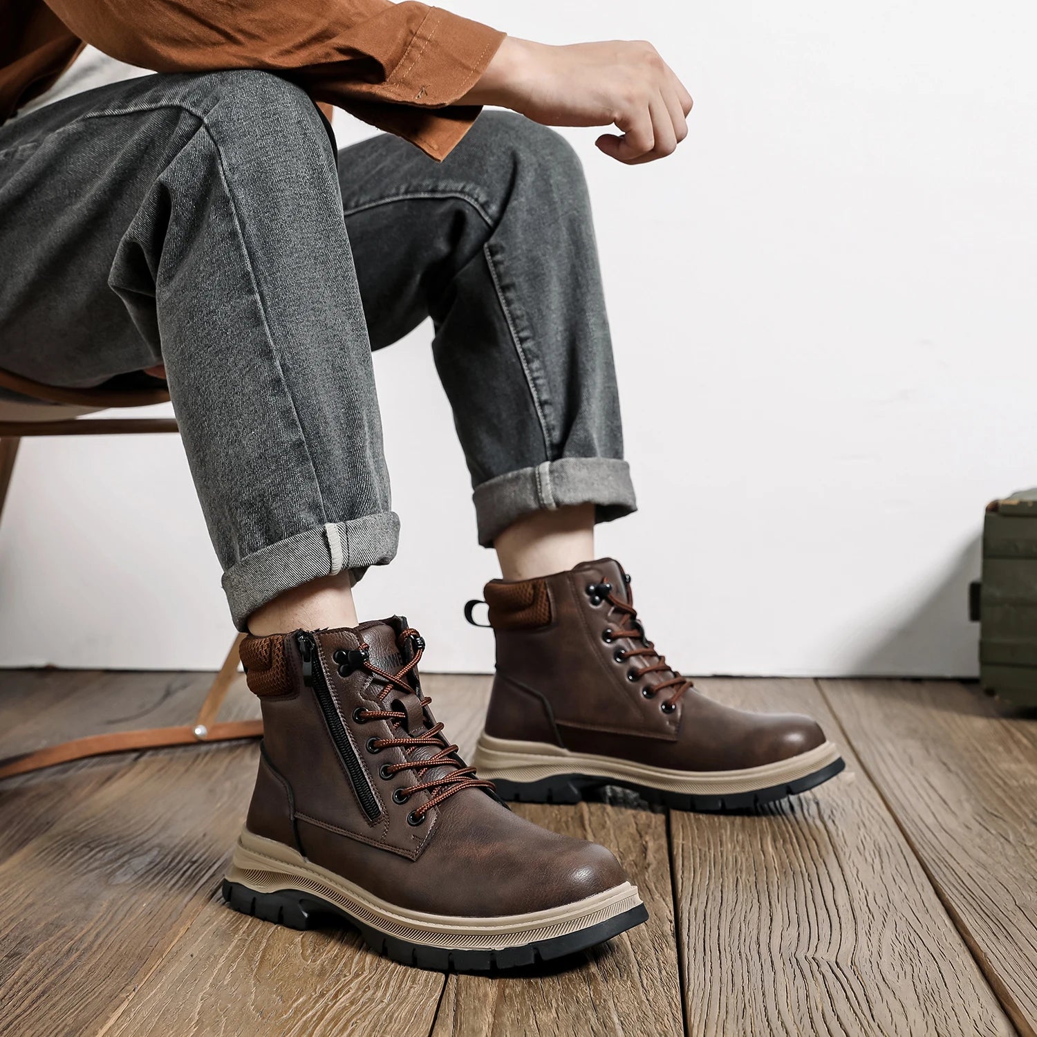 Men's Waterproof Safety Boots, Steel Toe Work Boots, Anti-Smash-Stab-Resistant Safety Boots.....20% OFF! TRENDING NOW!