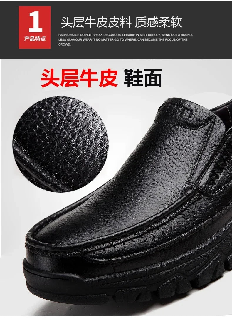 Men's Handmade, Genuine Soft Cow Leather Shoes, Thick Sole, Casual Slip On Shoes.....20% OFF! THESE SHOES ARE SELLING FAST!