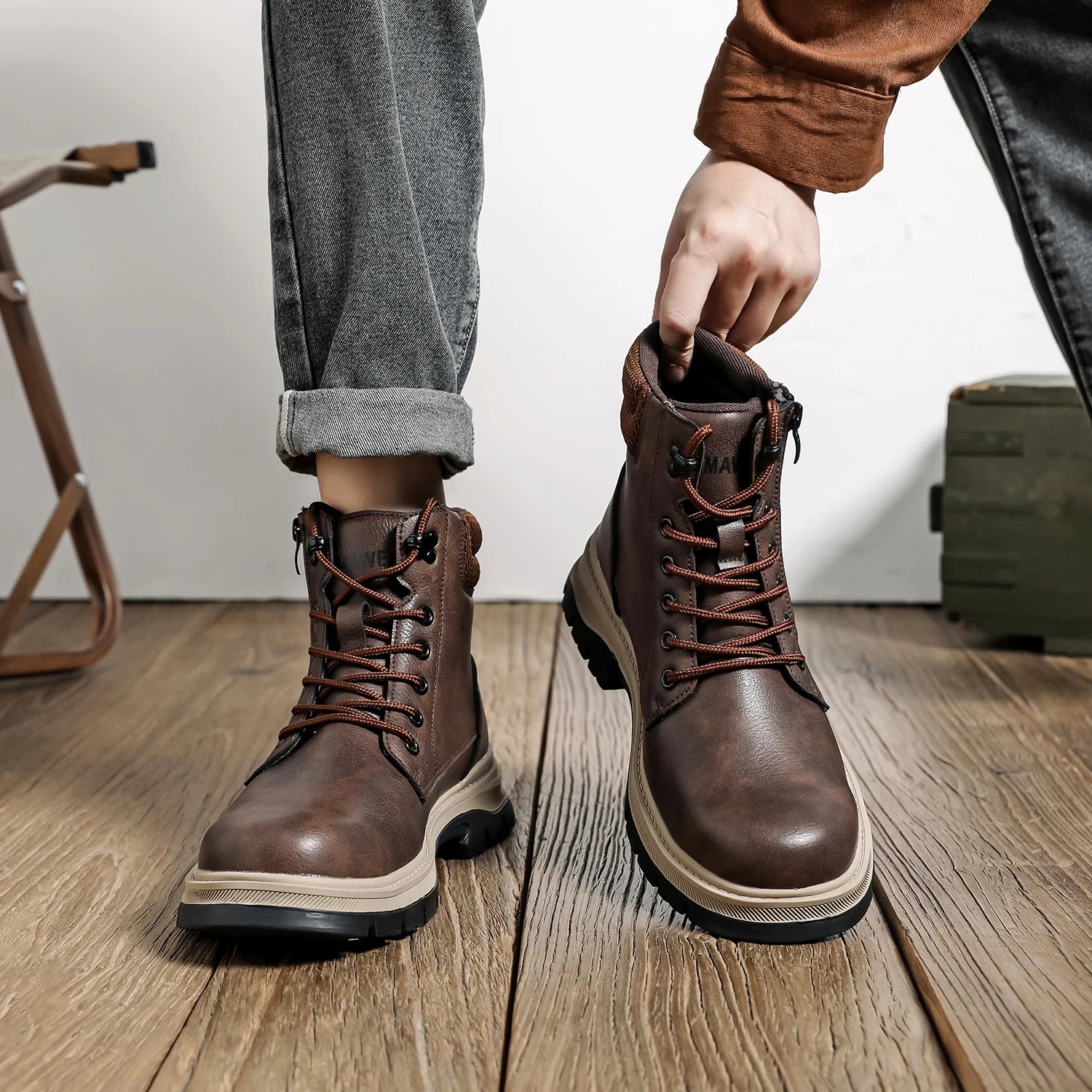 Men's Waterproof Safety Boots, Steel Toe Work Boots, Anti-Smash-Stab-Resistant Safety Boots.....20% OFF! TRENDING NOW!
