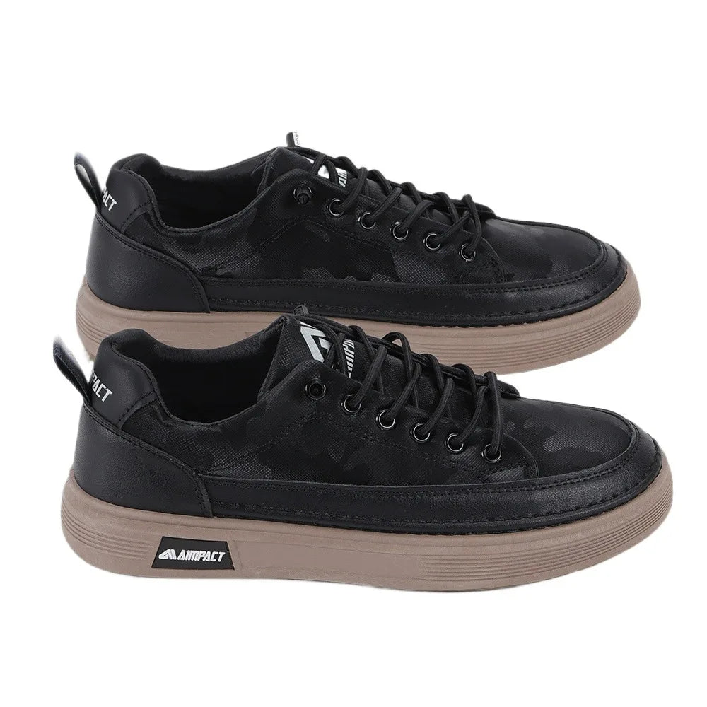 Men's Leather Canvas, Breathable Thick Platform Shoes.....15% OFF!