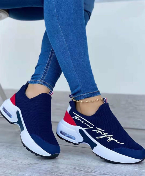 Women's Tommy Hilfiger Fashion, Casual, Breathable, Wedges, Slip On Sneakers.