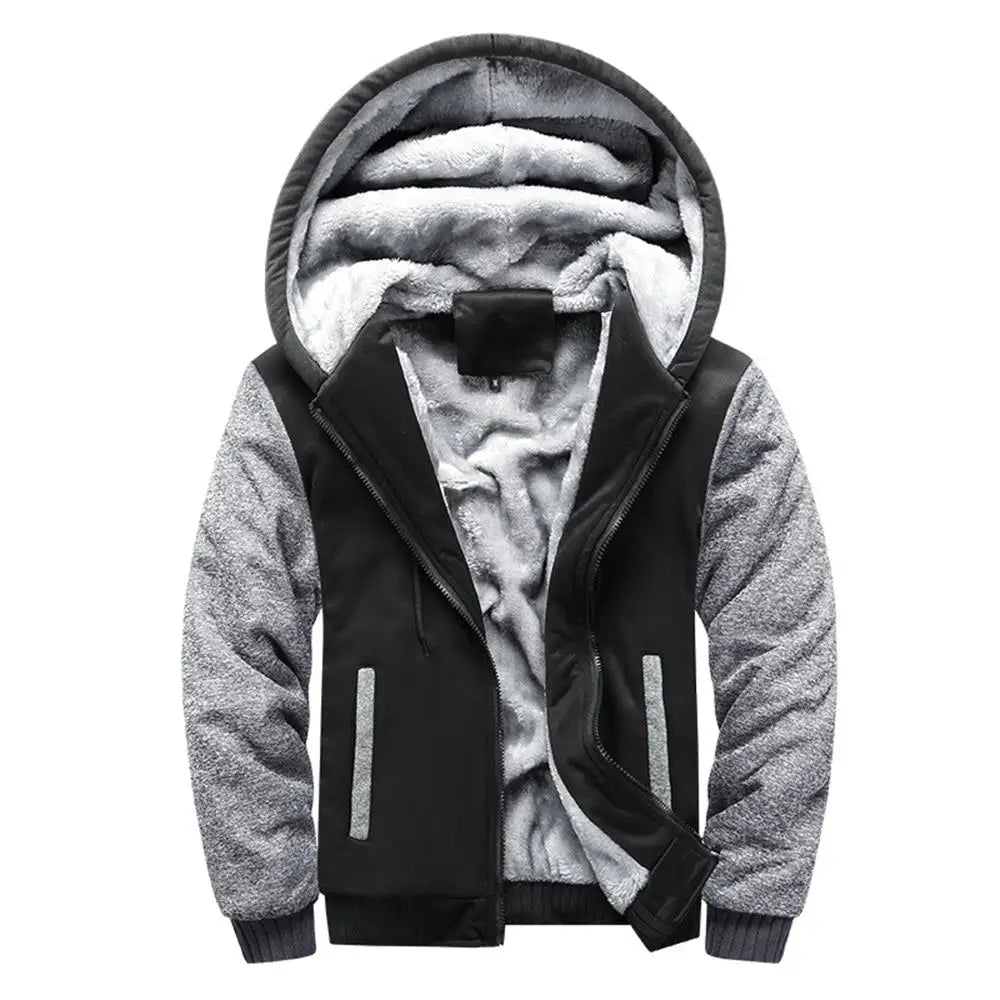 Men's Winter Jacket, Fleece Long Sleeve Coat, Hoodie....22.47% OFF!