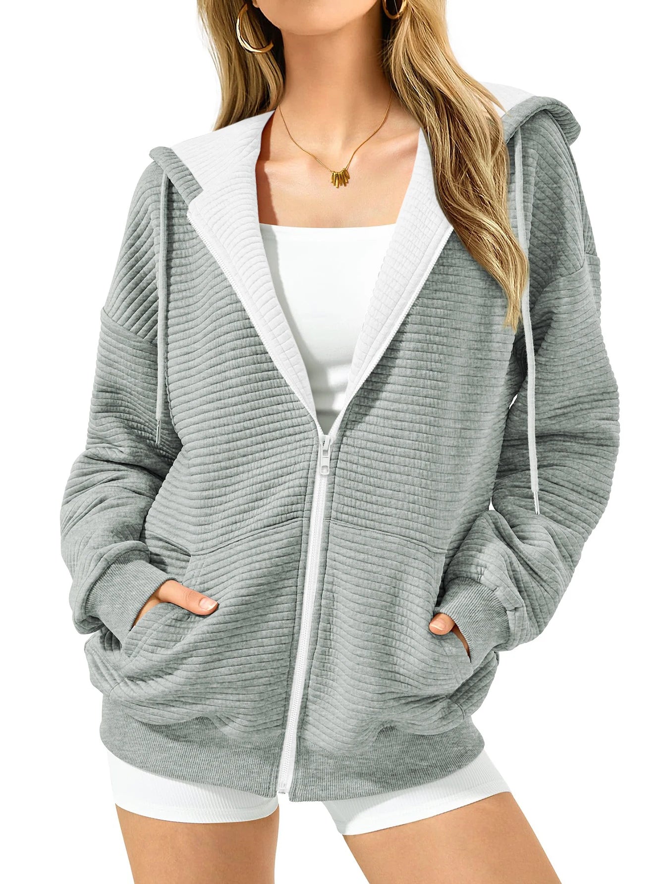 Zip Up Hoodie, Long Sleeve Sweatshirt/Jacket, Oversized Hoodie...20% OFF! TRENDING NOW!
