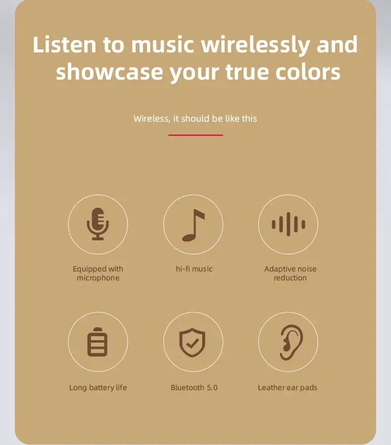 Handsfree Wireless Headphones/Earphone, Noise Canceling, P47 Headset, Bluetooth Head Phone For iPhone, Huawei, Samsung S22