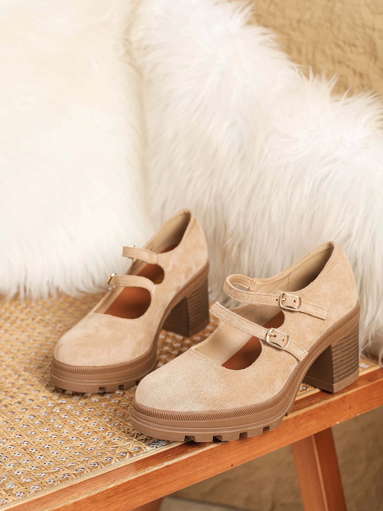 Women's Thick Soled Leather Dress Shoes With Thick Heels.....20% OFF!