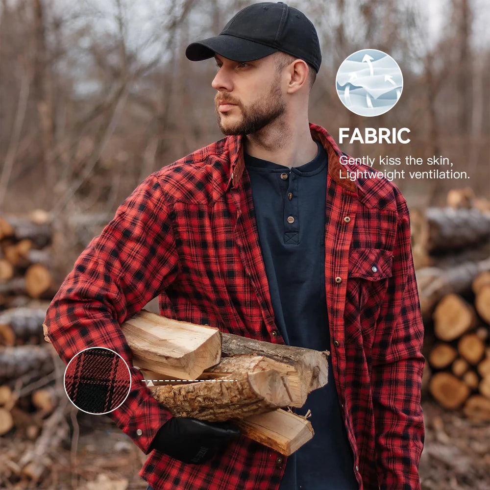 Men's Flannel, Long Sleeve, Plaid, Checkered Brushed, Casual Snap Shirt...TRENDING THIS WEEK!