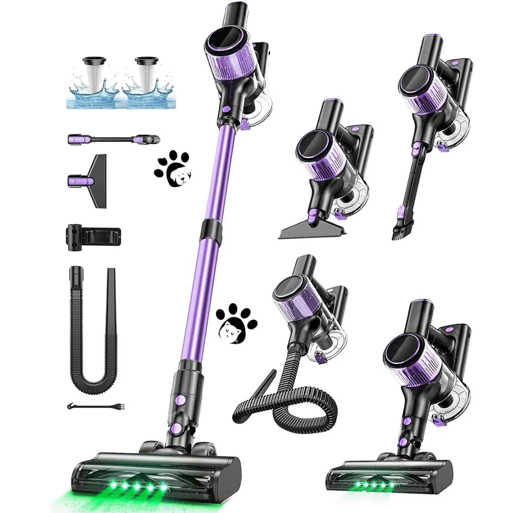 Cordless Vacuum Cleaner, 10 In 1 Powerful Stick, Lightweight Vacuum Cleaner, Green LED Search Light & Display, Pet Hair/Hard Floor/Carpet....57.08% OFF!