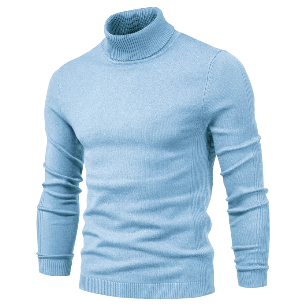 Men's Turtleneck Sweater, Casual Solid Color, Warm Pullover, High Quality, High Neck, Long Sleeve Sweater. STILL TRENDING ON GOOGLE, ONLY 8 REMAINING!
