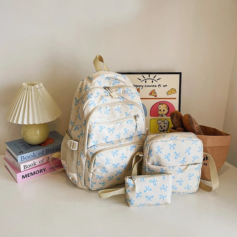 3 Piece/Set, Print, Backpack With Crossbody Bag & Small Purse....23.79% OFF!