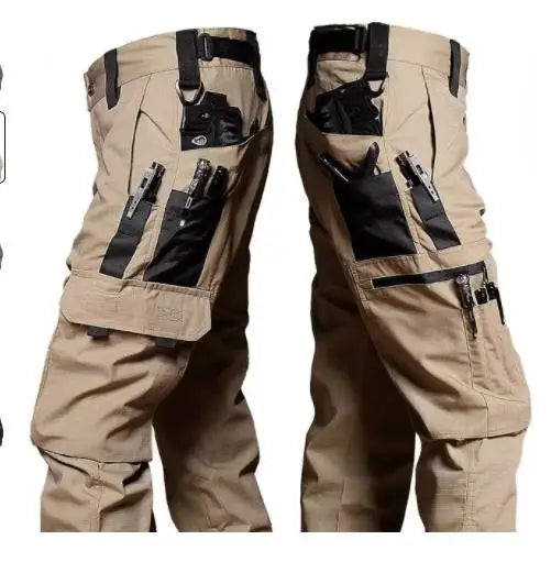 Men's Wear Resistant Pants, Multi-Pocket, Straight Leg Cargo Pants....10.94% OFF!