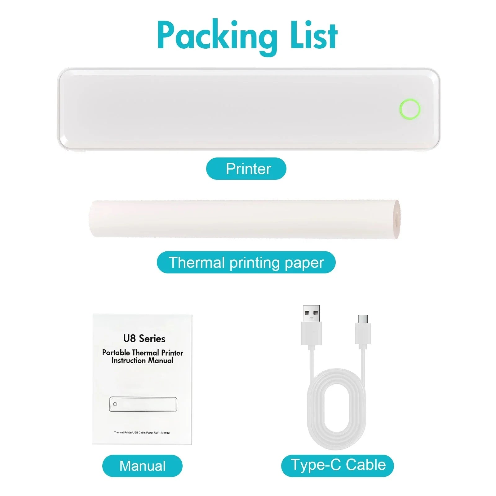 Portable Wireless Printers, Inkless, Thermal A4 Label Maker, Android, iOS, & Laptop Pairing, uses 8.50 X 11 Thermal printing paper...48.41% OFF! STARTED TRENDING THIS WEEK!