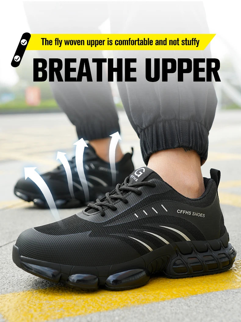 Men's Breathable, Lightweight & Comfortable, Anti-Smash & Anti-Puncture Safety Shoes....53.37% OFF!