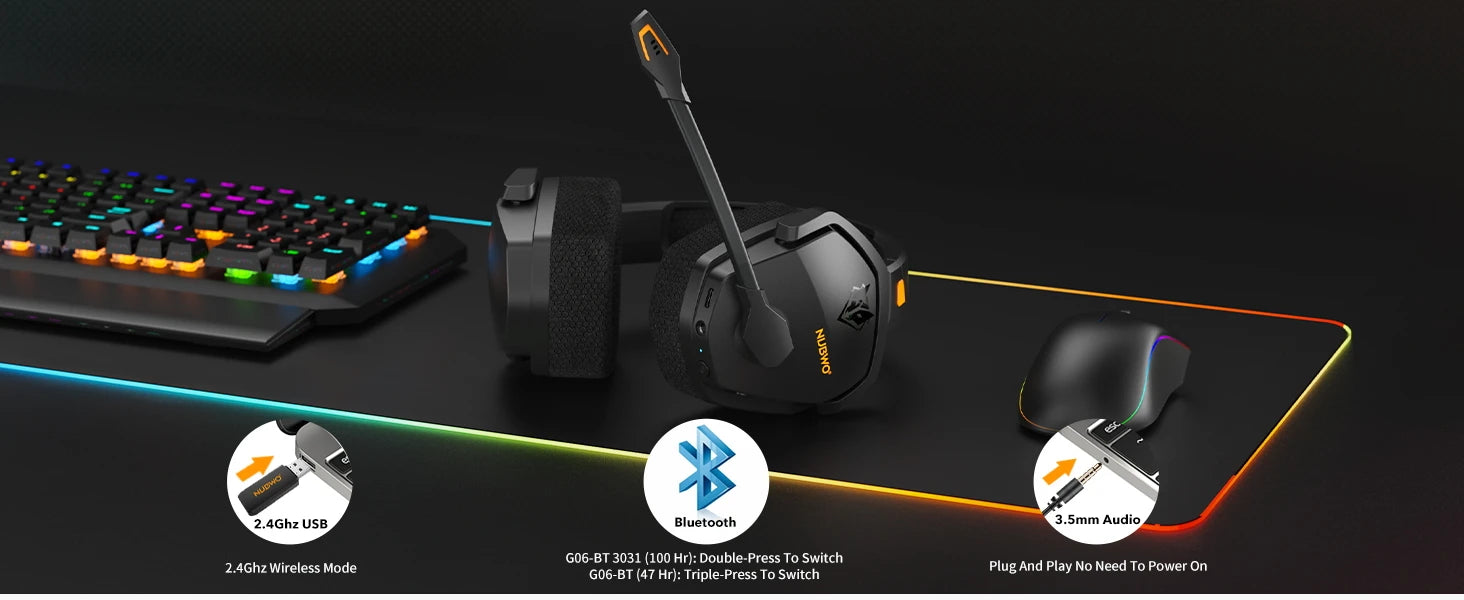 Dual Wireless Gaming Headset, 2.4G, 7.1 Surround ENC Mic For PC, PS4, PS5 Gaming, Bluetooth Headphones....26.66% OFF!