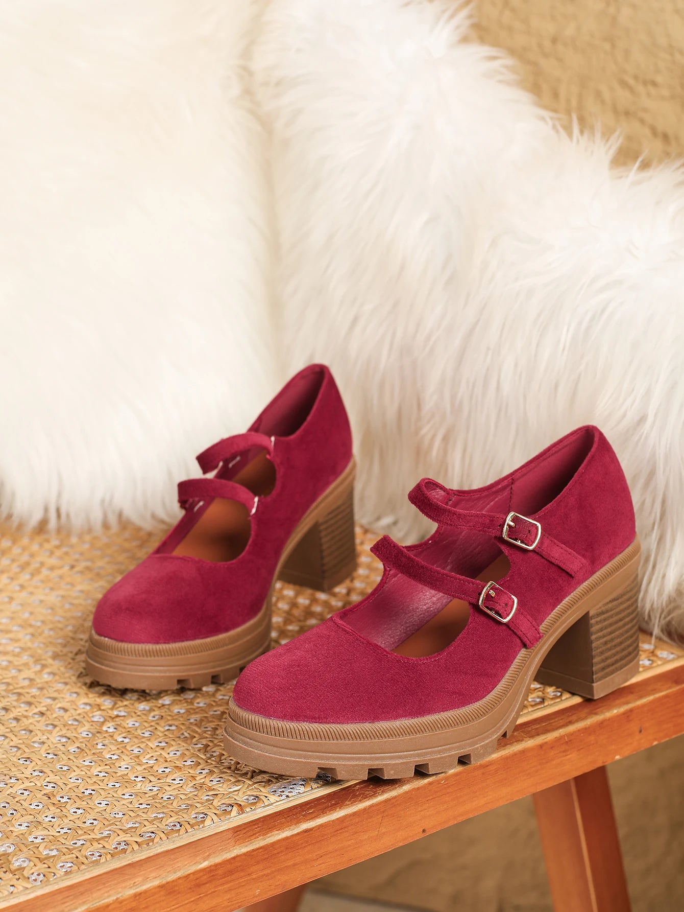 Women's Thick Soled Leather Dress Shoes With Thick Heels.....20% OFF!