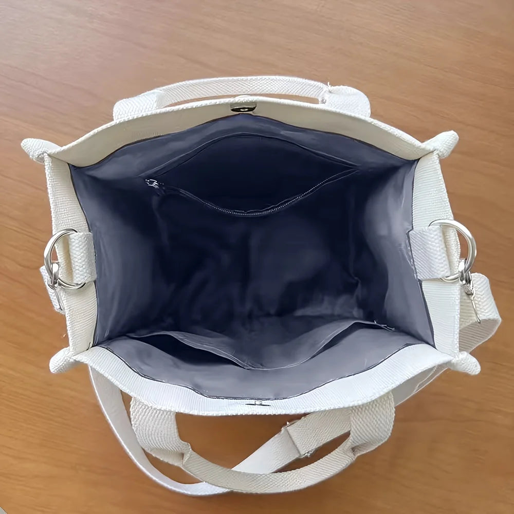 Women's Canvas Tote Bag With Pockets, Crossbody Bag, Cute Shoulder Purse Handbag. TRENDING NOW ON GOOGLE!