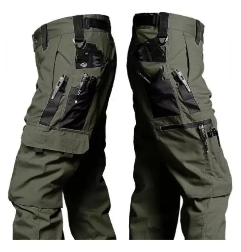 Men's Wear Resistant Pants, Multi-Pocket, Straight Leg Cargo Pants....10.94% OFF!