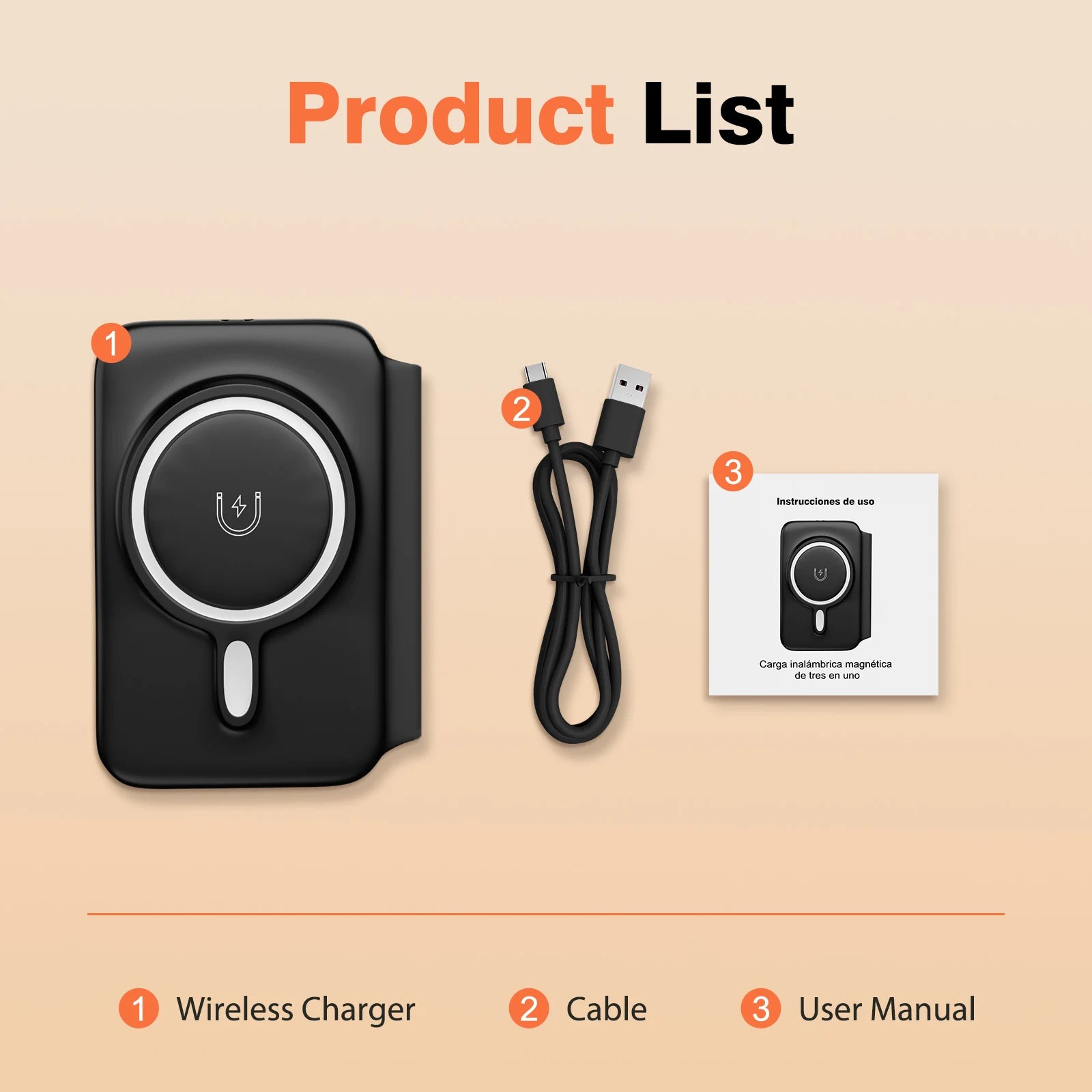 3 In 1 Wireless Charger Station, Magnetic-Foldable, 15W For Apple Devices iPhone 16 15 14 13 12 Pro/Pro Max/Plus/Watch & Air Pod...TRENDING THIS WEEK!