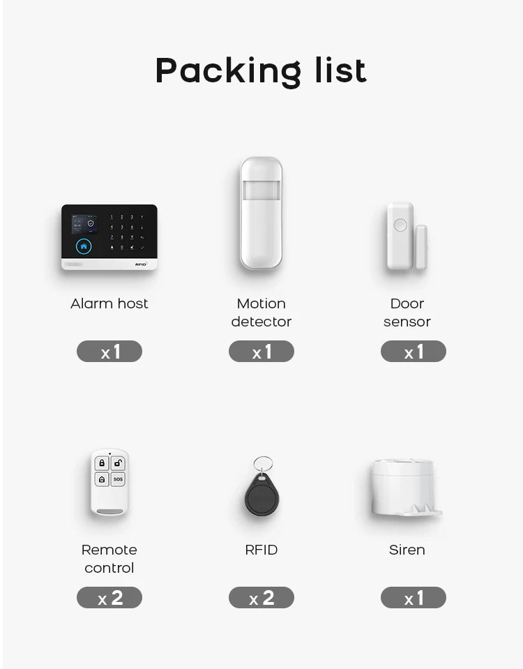 Home Security System, Indoor, Arm Via App, Wireless, Indoor Display Keyboard, Device Sharing....56.654% OFF!