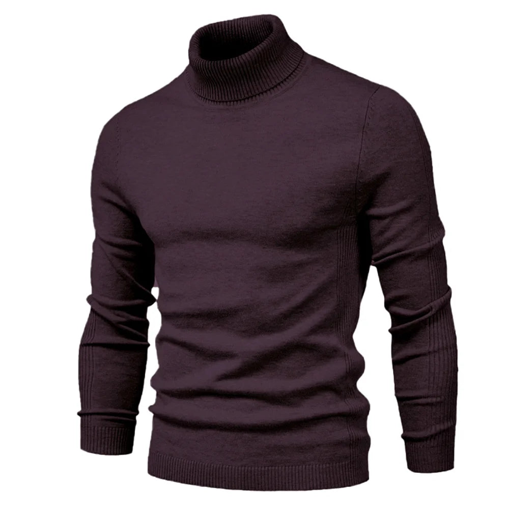 Men's Turtleneck Sweater, Casual Solid Color, Warm Pullover, High Quality, High Neck, Long Sleeve Sweater. STILL TRENDING ON GOOGLE, ONLY 8 REMAINING!