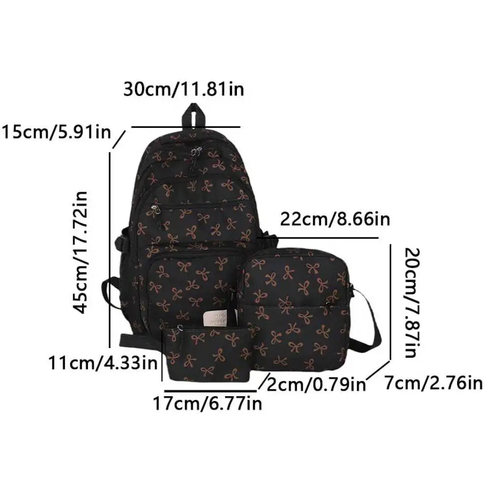 3 Piece/Set, Print, Backpack With Crossbody Bag & Small Purse....23.79% OFF!