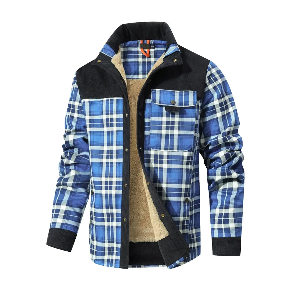Men's Jacket, Windproof/Warm Bomber Coat, Sherpa Lined Flannel...20% OFF! TRENDING NOW!