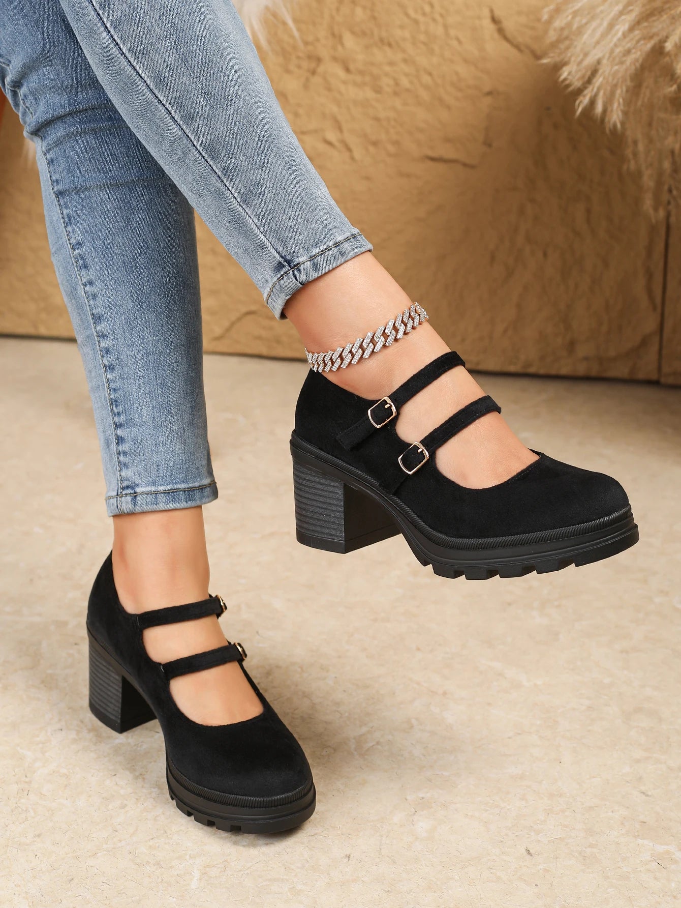 Women's Thick Soled Leather Dress Shoes With Thick Heels.....20% OFF!