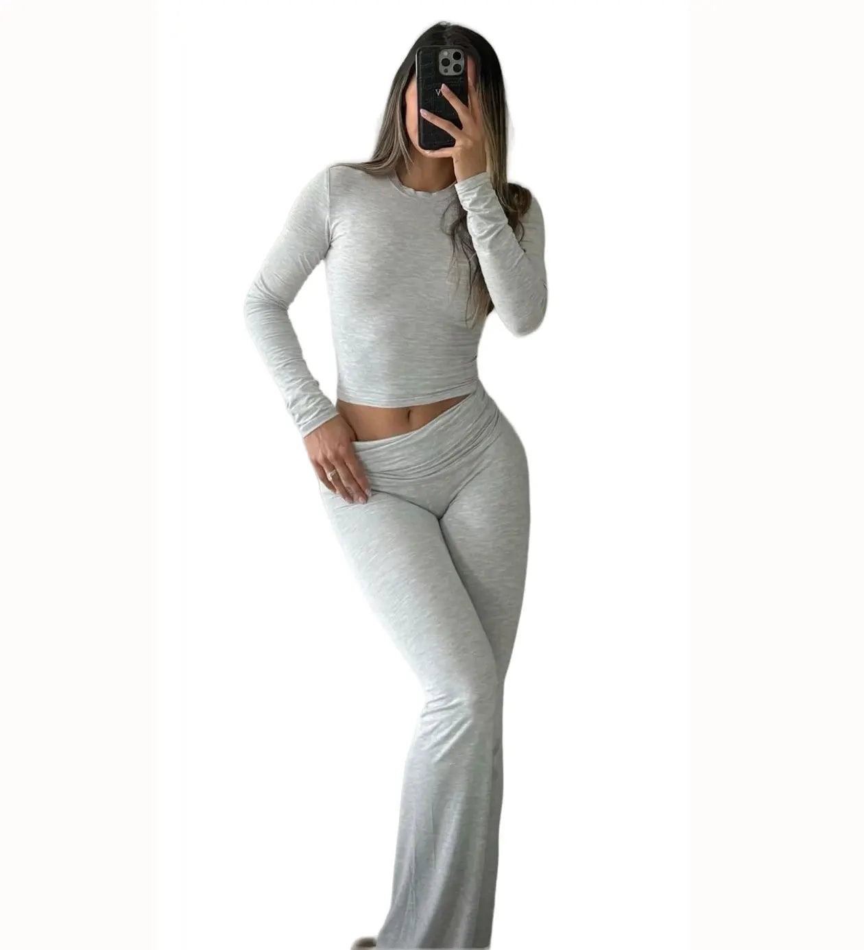 Women's Yoga- Two-Piece Set, Long-Sleeve, Wide-Leg Activewear Set...TRENDING THIS WEEK!