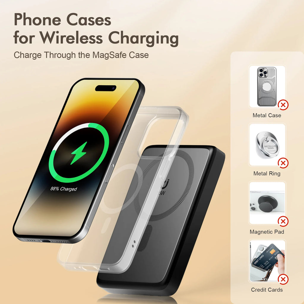 Magnetic Power Bank, 10,000W, Wireless Charger, Portable ,Super Fast Charging With USB C Cable For iPhone 16/15/14/13/12 Series...TRENDING THIS WEEK!