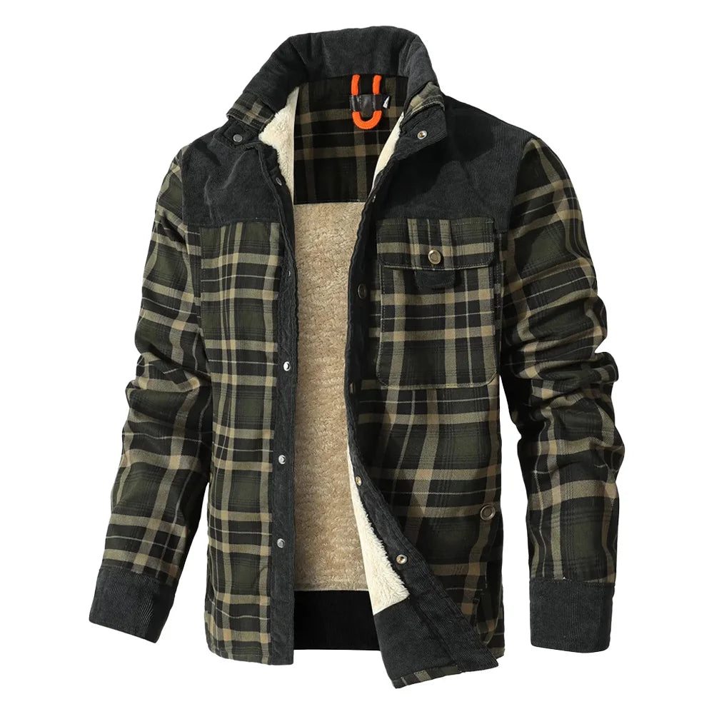 Men's Jacket, Windproof/Warm Bomber Coat, Sherpa Lined Flannel...20% OFF! TRENDING NOW!