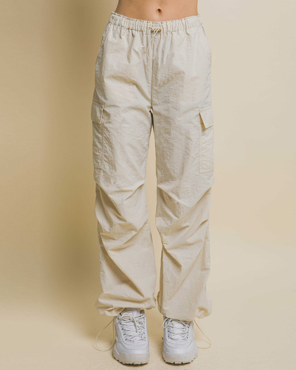  WOMEN'S LOOSE FIT PARACHUTE CARGO PANTS-1