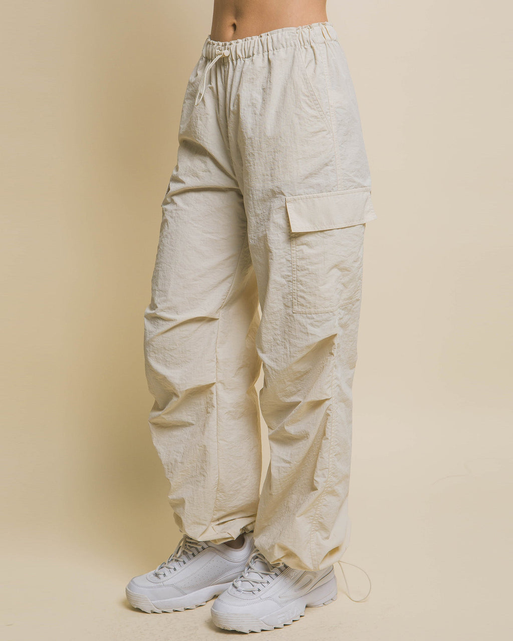  WOMEN'S LOOSE FIT PARACHUTE CARGO PANTS-0