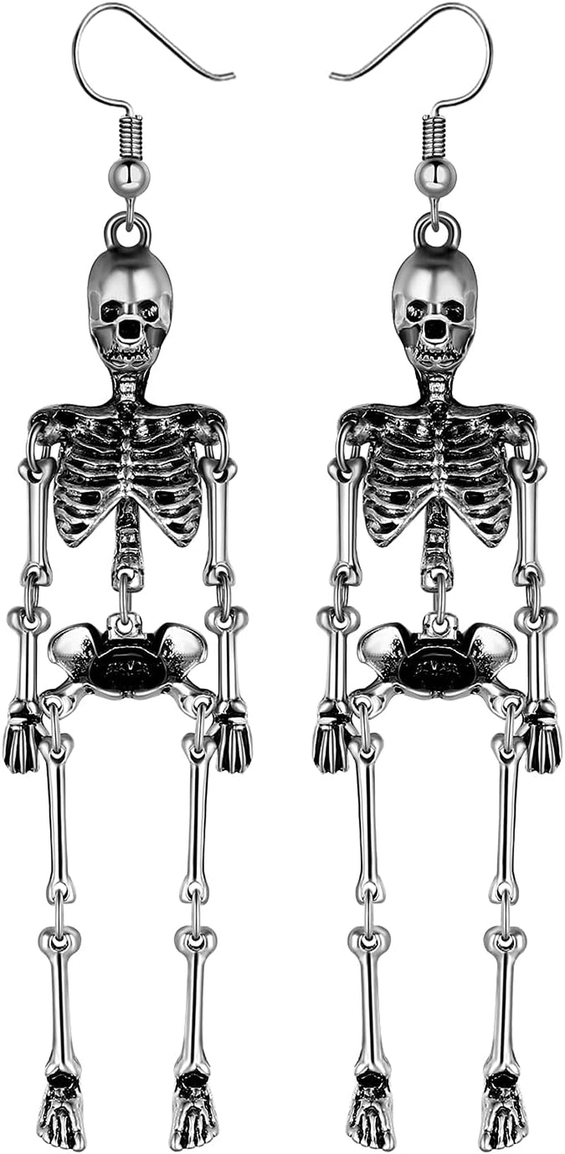 Halloween Earrings- Jointed Skeleton Long Ear Drop.....