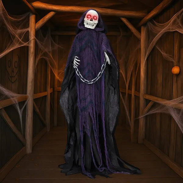 Halloween- 6 FT Outdoor Animatronics Grim Reaper. 20% OFF!