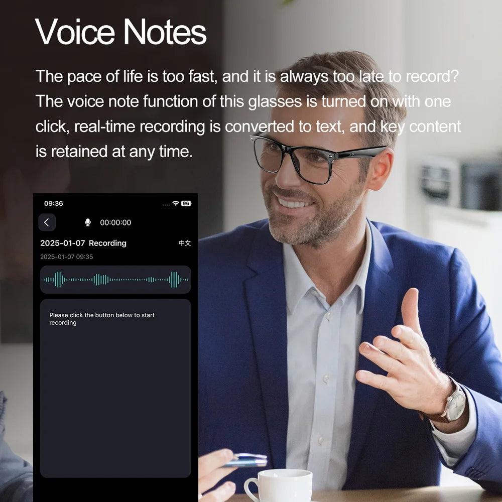 Wireless Bluetooth Glasses For Men/Women, Smart Glasses With Open-Ear Voice Control & Calling, Anti-Blue Light, AI Assistant & Translation For Traveling & Driving.....10% OFF! AVERAGING 14 SALES/WEEK- DEFINATELY TRENDING!