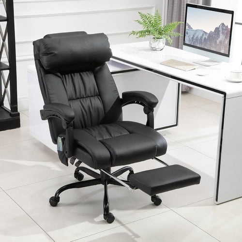 Ergonomic High Back Massage Office Chair With 6 Vibration Points And Footrest, Remote Control....STILL TRENDING....7 REMAINING!