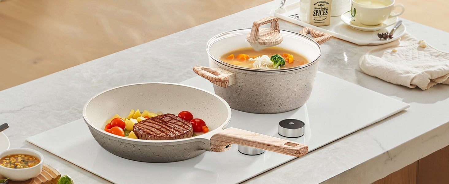 Pot's/Pan's, 17 Piece Set- Granite Nonstick Cookware....30% OFF! TRENDING NOW!