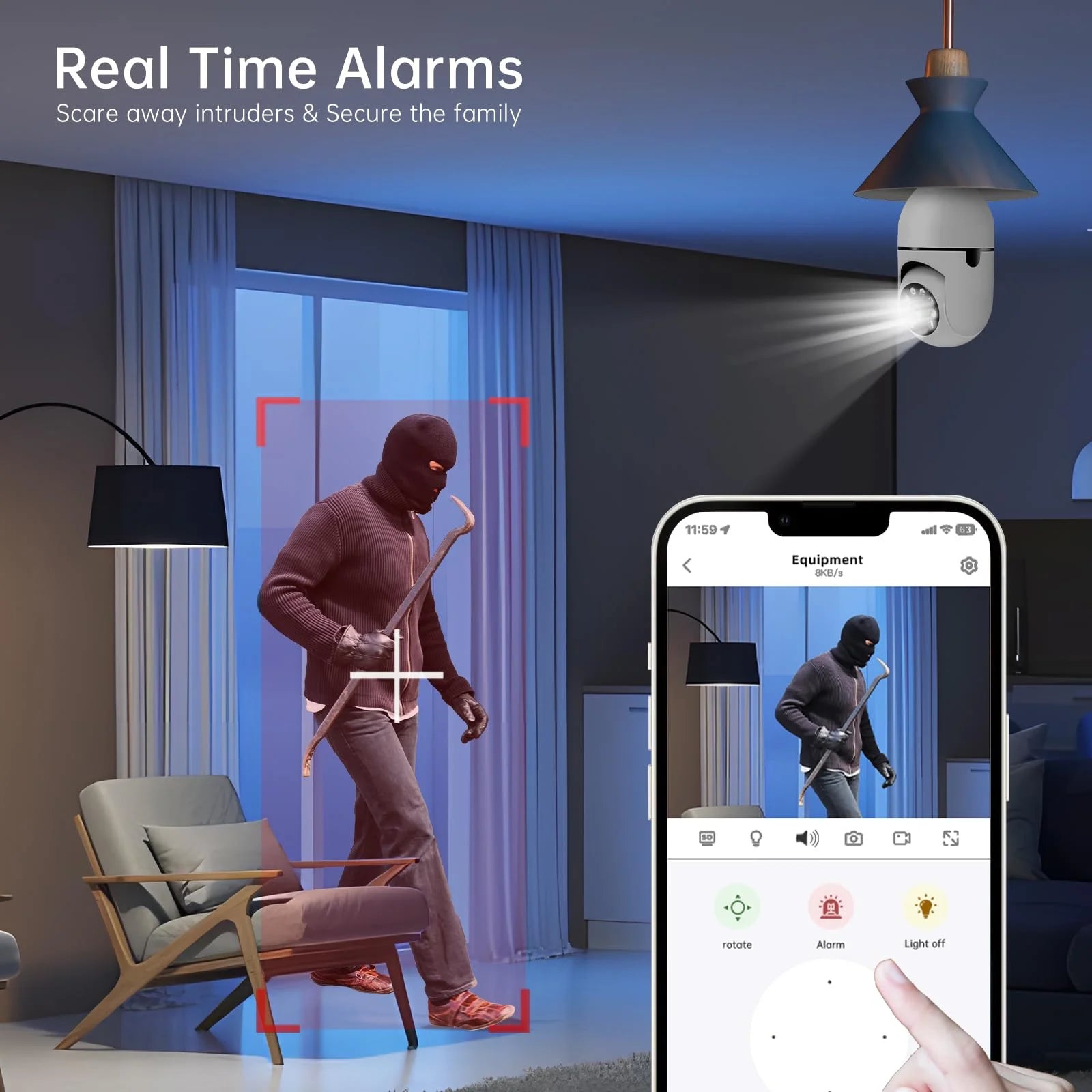  Wi-Fi Light Bulb Security Camera, 2K HD Security Cameras for Home, Wireless Outdoor Motion Detection & Alarm, Two-Way Talk, Color Night Vision.....10% OFF! CURRENTLY ON HIGH DEMAND & TRENDING!