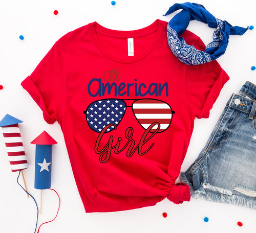Women's 4th of July All American Girl T-shirt