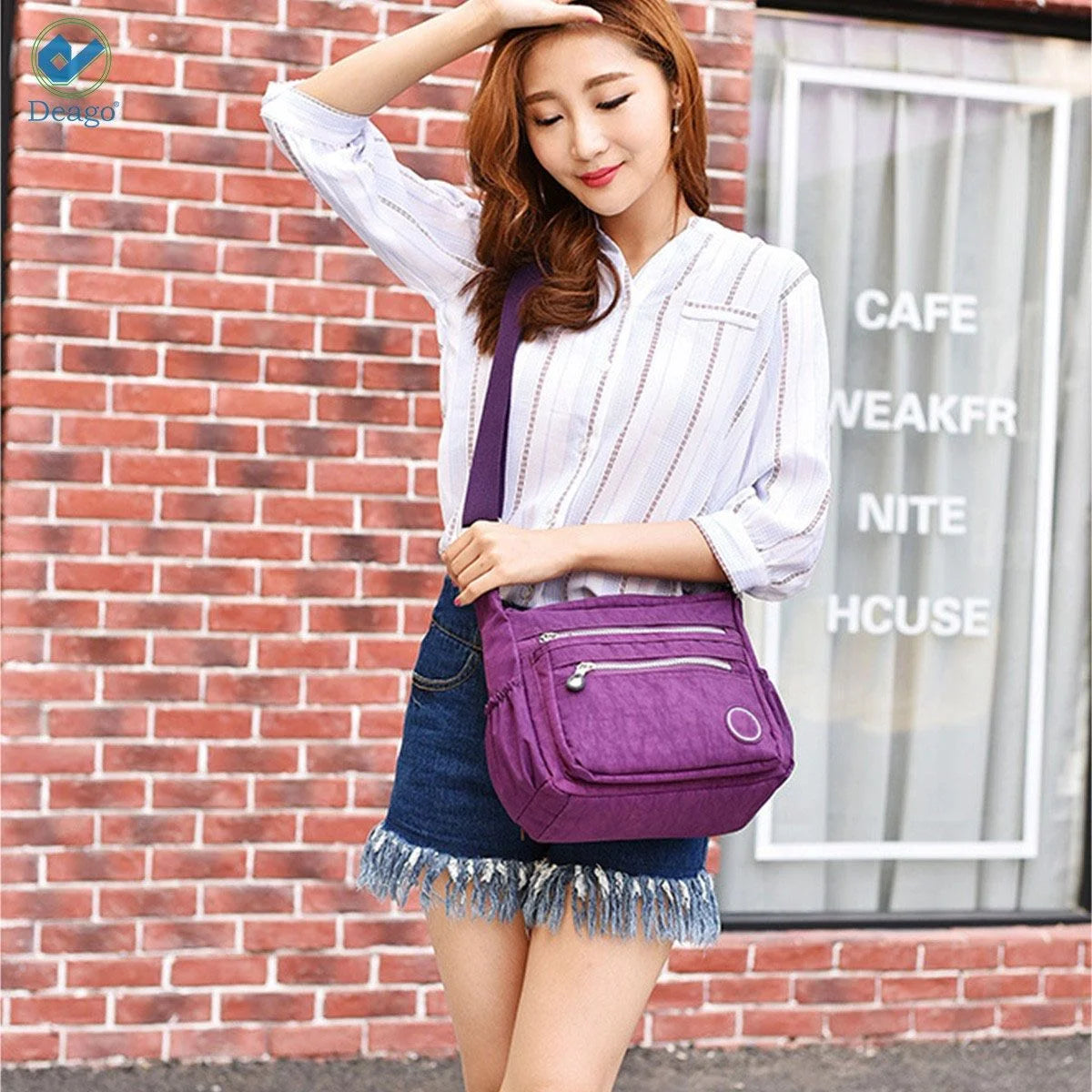 Women's Cross Body Deago- Shoulder Bag With Zipper Pockets...20% OFF! 