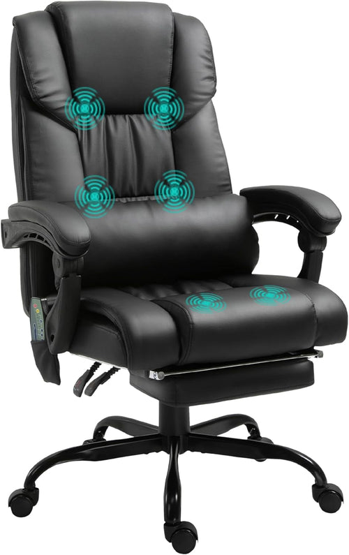 Ergonomic High Back Massage Office Chair With 6 Vibration Points And Footrest, Remote Control....STILL TRENDING....7 REMAINING!