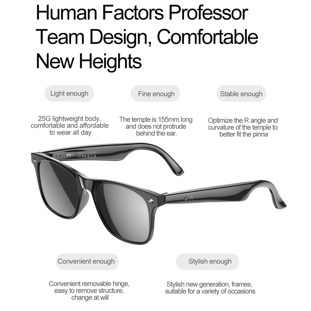 Wireless Bluetooth Glasses For Men/Women, Smart Glasses With Open-Ear Voice Control & Calling, Anti-Blue Light, AI Assistant & Translation For Traveling & Driving.....10% OFF! AVERAGING 14 SALES/WEEK- DEFINATELY TRENDING!