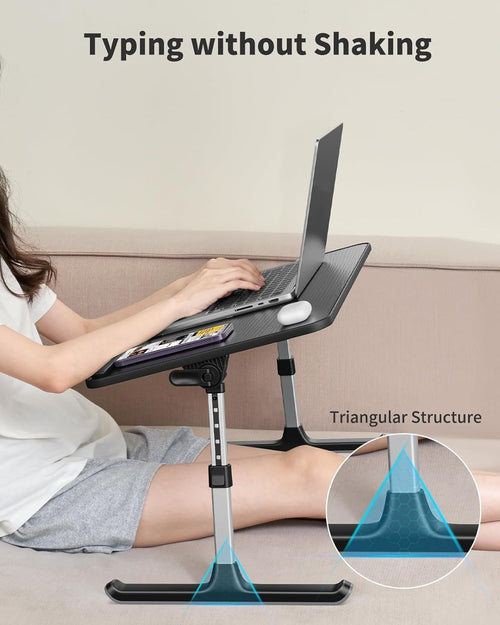 Adjustable Laptop Desk For Bed & Couch Use, Adjustable Heights & Angles, Portable & Folding...STILL TRENDING ON GOOGLE, ONLY 6 MORE IN STOCK!