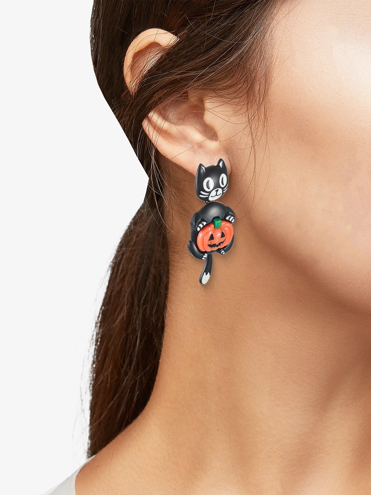 Halloween Black Cat Earrings, 1 Pair.....