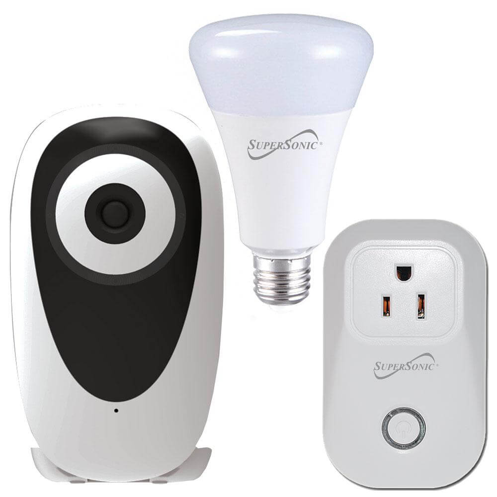 Supersonic 3-Piece, Smart Home Starter Kit, WiFi Enabled, HD Camera, Plug, & Bulb...STILL TRENDING THIS WEEK, ONLY 8 REMAINING!