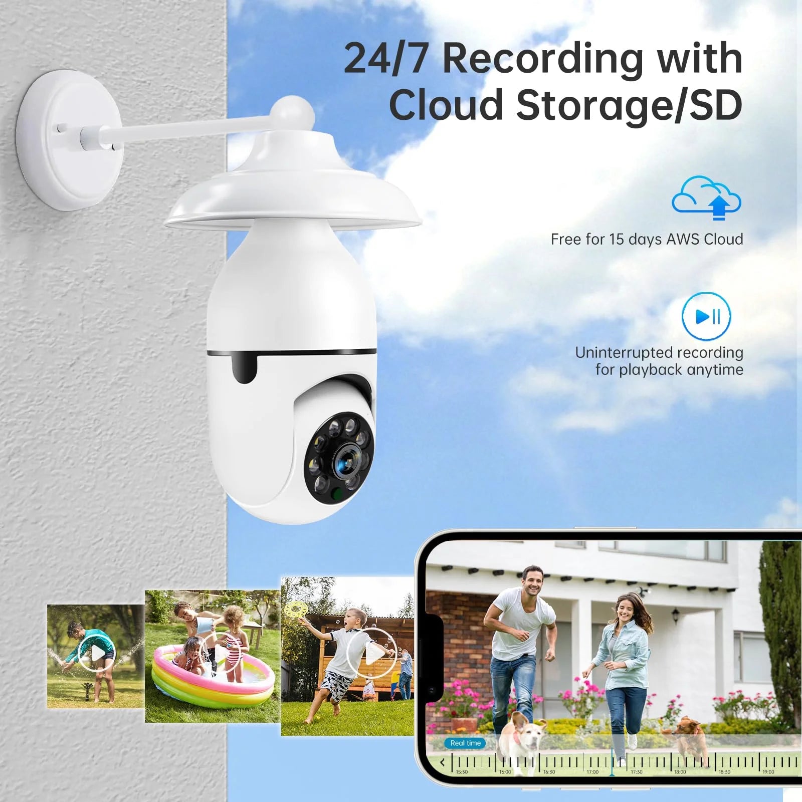  Wi-Fi Light Bulb Security Camera, 2K HD Security Cameras for Home, Wireless Outdoor Motion Detection & Alarm, Two-Way Talk, Color Night Vision.....10% OFF! CURRENTLY ON HIGH DEMAND & TRENDING!