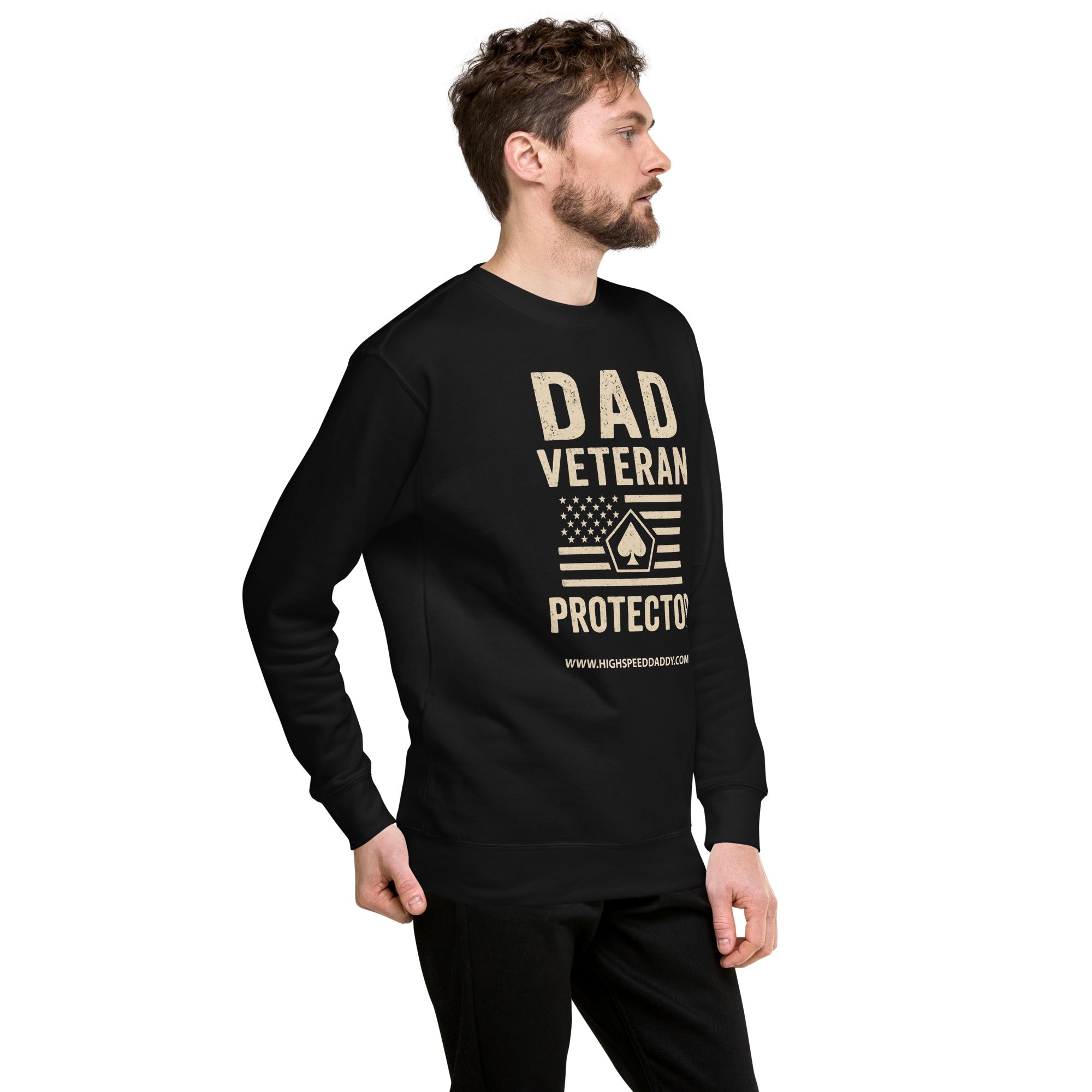 Men's, Dad-Veteran Premium Sweatshirt...THANK YOU FOR YOUR SERVICE!